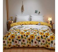 SLOPSS Bed Sheet Set 100% Cotton Duvet Printing Quilt Single Double Queen King Comforter Bedding Cover- Jiang NAN_200x200cm (Xiang RI Kui NV Hai 200x230cm)