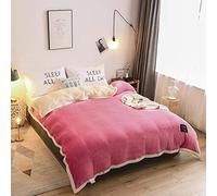 SLOPSS Bedding 4 Piece Bed Sheet Set Thickening Warm Duvet Solid Color Flannel/Velvet Winter Double Twin Full Queen King Size Quilt Cover- LAN_150x200cm (Mei Hon 200x230cm 1pcs)