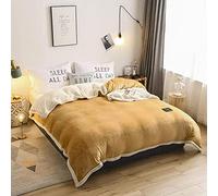 SLOPSS Bedding 4 Piece Bed Sheet Set Thickening Warm Duvet Solid Color Flannel/Velvet Winter Double Twin Full Queen King Size Quilt Cover- LAN_150x200cm (Tuo Se 220x240cm 1pcs)