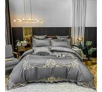 SLOPSS Copertura del piumone Long Staple Cotone Recamitedri da Letti Full Queen Cover LED Fogli 2 Pillow LEDE (Colore: (A King Size 4pcs)