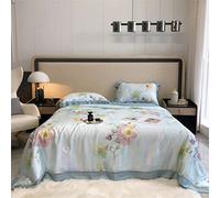 SLOPSS Double-Sided PCS Tencel Lyocell Printed Summer Bed Sheet Quilt Cover Set of Four (Color Size (A * 230cm)