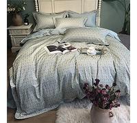 SLOPSS Duvet Bedding Set Thread Count Egyptian Cotton Double Queen PCS Quilt Cover Flat Sheet cm+2 Pillowcases (Size : (King)