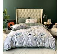 SLOPSS Horses Flower Printing Four-Piece Wide-Sided Quilt Cover Bed Pure Cotton Bedding (Color Size : (B 1.5m)