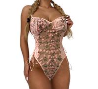 SLOPSS in Biancheria Intima Divertenti da Donna Vedi Attraverso la Cintura da Ricamo in Pizzo Che Gioca a Vestiti per Pigiami per Le Donne Lingerie