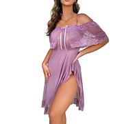 SLOPSS Lingerie Fun da Donna Lingerie da Donna in Pizzo Femminile Susther See Attraverso l'abito del Pigiama Sì papà Lingerie per Le Donne
