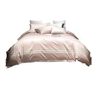 SLOPSS Long-Staple Four-Piece Set of Embroidery Quilt Cover Pure Cotton Bed Linen (Color C Size : (A 1.5m)