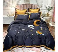 SLOPSS Luxury Sets Home Textile Adult Bedding Quilt Cover Set Anti Allergic Double Extra Large (Color E Size : Queen) (A King)