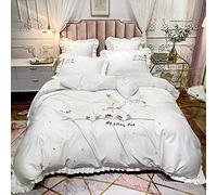 SLOPSS Luxury Sets Home Textile Adult Bedding Quilt Cover Set Anti Allergic Double Extra Large (Color E Size : (D Queen)