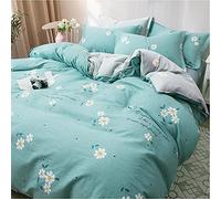 SLOPSS Net Red all Four Pure Cotton Quilt Cover Fitted Sheet Single Three Piece Set of Bedding m Bed-5 (Color (5)