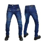 SLOPSS Pantaloni da Motocicletta Maschile, Tasche a più Tasche a Prova di Crash Jeans Si Adattano ai Pantaloni da Corsa in Motocross blindati, con protettori Staccabili 4