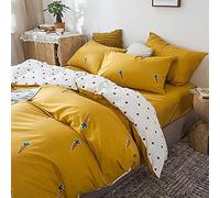 SLOPSS PCS Covers Microfiber Bedding Set Ultra Soft Quilt with Zipper Closure Duvet Bed Cover Pillow-Full (Color : D) (E)
