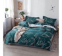 SLOPSS PCS Covers Microfiber Bedding Set Ultra Soft Quilt with Zipper Closure Duvet Bed Cover Pillow-Full (Color : D) (C)