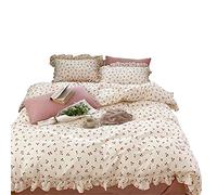 SLOPSS Primavera ed Estate Small Fresh Cotton Double-Scateer Girl Heart Leace Lace Wuvet Cover Linalen (Colore: Pari Dimensione: (Abito da Pezzi 1,8 m)