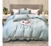 SLOPSS Princess Wind Tencel a Quattro Pezzi Girl Heart Bow Border Pure Colora Wite Copertulato Summer Bianches