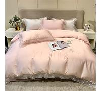 SLOPSS Princess Wind Tencel a Quattro Pezzi Girl Heart Bow Border Pure Coloro Pulvet Silk Coperchio Summer Bianches