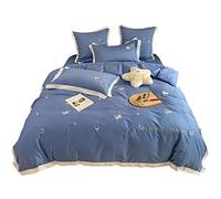 SLOPSS Ricamo Cavalli Cavallo Lungo Termine Cotone Quattro Cuore Contrasto a Tema Largo Copertina di Copertura del piumone (Colore: C Dimensione Pari: (Un Abito da 6 Pezzi 2m)