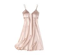 SLOPSS Set di Abbigliamento da Notte per sete da Donna camiso camiso per la Camisole di Natale Regalo per Il Giorno di San Set di Pigiami con Abiti da Sonno di Veste da Sonno di Abiti da Sonno