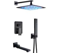 SLOPSS Set di Doccia per Bagno LED LED Light DOCUPAGGIO DOCUPAGGIO Molto MONTRO MONTO Nero Bronzo Pain CAUNCATURA PAIGHIE PUNTICA Pain PIORO Pain SCOPIA VALVOLA di Controllo della Casse in INCOLDA