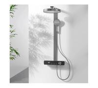 SLOPSS Set di rubinetti Doccia, soffioni con Doccia con Combinazione Spray Portatile, di Doccia a Pioggia con beccuccio di Vasca, Set di Doccia, Doccia a Cascata con Display a Temperatura Digitale,