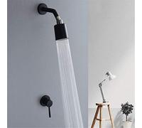 SLOPSS Set di rubinetti per la Doccia da Bagno Set in Rame a Parete Spazzolato Oro/Nero/cromio con Doccia Nascosta Set da Doccia Nascosta di Doccia a Pioggia Spray, crom.