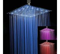 SLOPSS Shower Kits, LED Black Shower Head 3-Ways Digital Display Mixer Taps Bathroom Shower Faucet 3-Functions Digital Shower Faucets Set-10_inch_Full_Set,8 inch Full Set