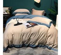 SLOPSS Soft Four-Piece Style Wide-Sided Quilt Cover Bed Pure Cotton Bedding Size (Color 4 1.5m)