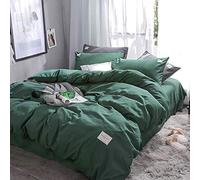 SLOPSS Super Soft Duvet Covers Bedding Set Pieces Quilt Cover Flat Sheet with Two Pillowcase Best Gifts (Color Blue Size : Double) (Green King)