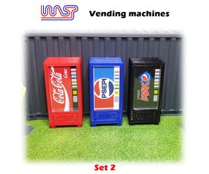Slot Car Scenario Drink Distributore Automatico Set Di 3 1:3 2 Scala Vespa