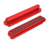 Slot Dog Cutter, Multifunzionale Slicer, Campeggio all'aperto alla griglia Hot Dog Cutter BBQ alla griglia Strumento da cucina per cucinare Bambini giocando, Rosso