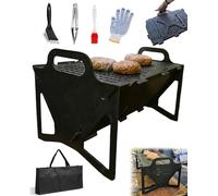 Slot Grill - Collapsible BBQ Grill for Easy Storage Steel, Tool-Free Setup, Lightweight&Compact, Portable Slot Grill BBQ Collapsible for Camping, Tailgating, And Outdoor Cooking