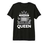 Slot Machine Queen Casino Gambler Jackpot Maglietta Premium