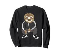 Sloth Doing A Slav Squat in His Tracksuit Felpa