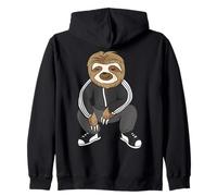Sloth Doing A Slav Squat in His Tracksuit Felpa con Cappuccio