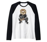 Sloth Doing A Slav Squat in His Tracksuit Maglia con Maniche Raglan