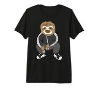 Sloth Doing A Slav Squat in His Tracksuit Maglietta Premium