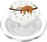 Sloth Gift Perezoso Animal White Background Baby Sloth Heart PopSockets PopGrip per MagSafe
