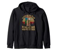 Sloth Hiking Team We Will Get There When We Get There Shirt Felpa con Cappuccio