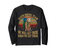 Sloth Hiking Team We Will Get There When We Get There Shirt Maglia a Manica