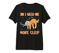 Sloth I Need More Sleep Sloths Animal Lovers Sarcasm Maglietta Premium