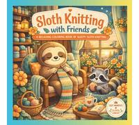 Sloth Knitting with Friends: A Relaxing Coloring Book of Sleepy Sloth Knitting