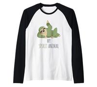 Sloth My Spirit Animal, Let's Chill and Relax, divertente regalo pigro Maglia con Maniche Raglan
