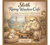 Sloth Rainy Window Café: A Cozy Hygge Coloring Book for Adults Featuring Peaceful Café Moments, Gentle Rain, and Relaxing Scenes
