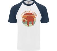 Sloth Say Less Do Lesser T-Shirt Uomo Baseball a Maniche Corte