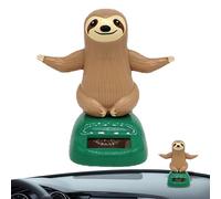 Sloth Solar Bobble │ Giocattolo in ABS | Braccioli Swing Sloth Light-powered | Decorazione solare per cruscotto per auto, grande decorazione e regalo