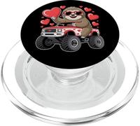 Sloth Valentine Monster Truck con cuore a forma di simpatico disegno d'amore PopSockets PopGrip per MagSafe
