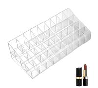 Slots Lip Gloss Stand - Organizzatore acrilico trasparente per rossetto e tubi per lucidalabbra | Formazione per display di stoccaggio per toletta di trucco, supporto cosmetico du