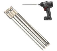 Slotted Bit Set - Steel Precision Magnetic Electric Screwdriver | Slotted Screwdriver Bits for Mechanics Repair Maintenance Garage Workshop Industrial Home