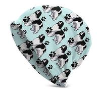Slouchy Beanie Hat Skull cap Landseer Newfoundland Dog Baggy Warm Women Long Hip-Hop Stretch Nero