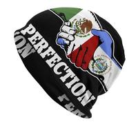 Slouchy Skull Beanie Mexican Mexico And Salvador Flags Slouch Beanie Hat Elasticizzato Beanie Elastico per Chemio, attività All'Aperto, Arrampicata