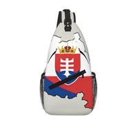 Slovacchia Flag Map01 Crossbody Sling Bag Crossbody Borsa a tracolla Borsa a tracolla Tracolla Vita Fanny Pack Uomini Donne